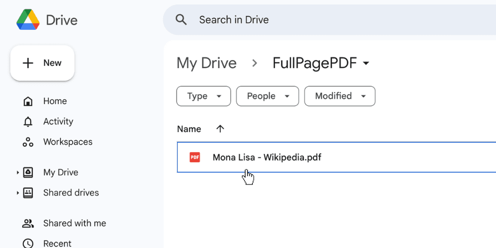 Google Drive integration for saving PDFs