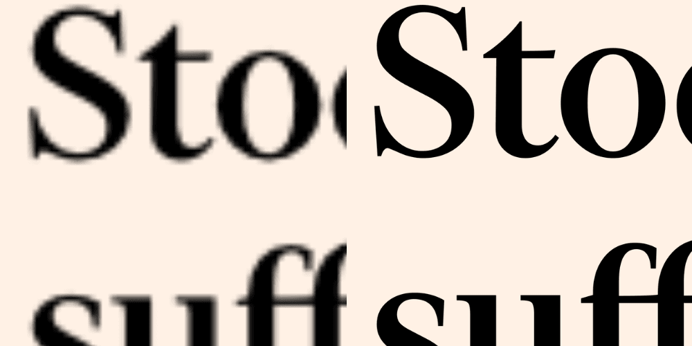 Comparison showing crisp PDF text vs blurry screenshot